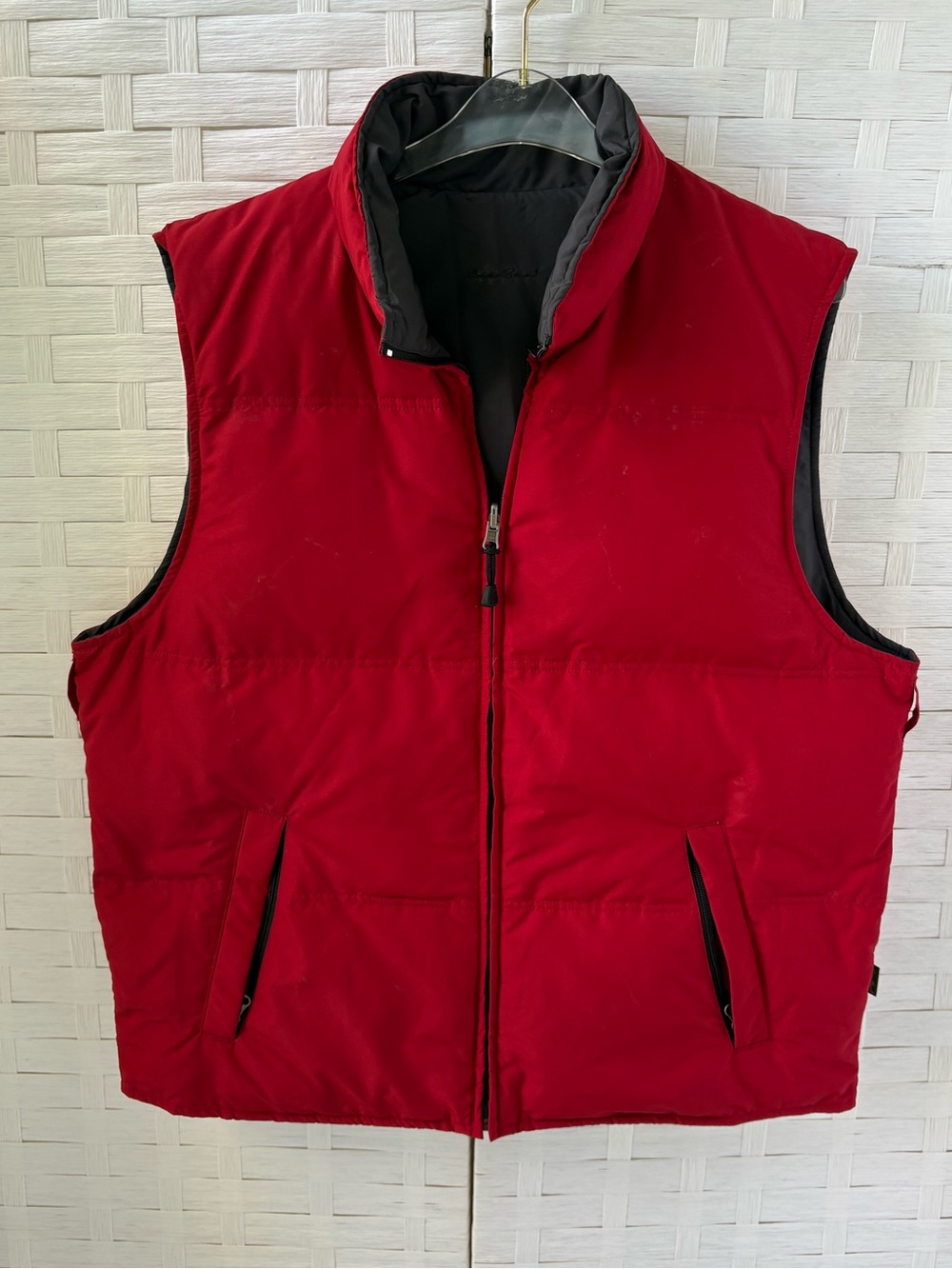 Eddie Bauer Men’s LGoose Down Reversible Full Zip Quilted Puffer Vest Outdoors